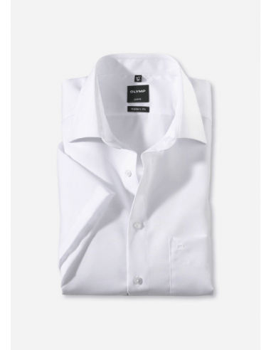 Chemise manches courtes OLYMP blanche du meilleur 