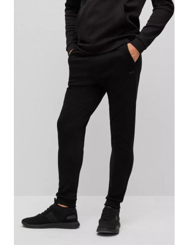 Pantalon de jogging BOSS noir en coton bio Dans la société mordern