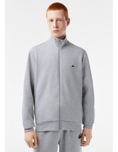 Sweat zippé Lacoste gris pas cher 