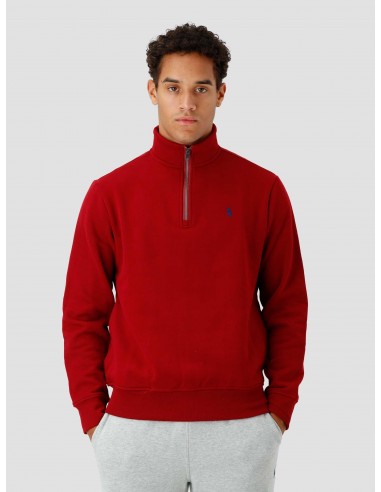 Sweat demi zip Ralph Lauren rouge en coton 50-70% off 