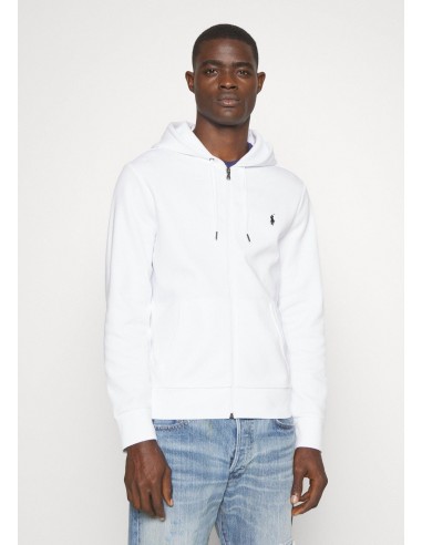 Sweat zippé Ralph Lauren blanc ouvre sa boutique