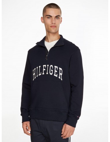 Sweat demi zip Tommy Hilfiger marine Fin de série