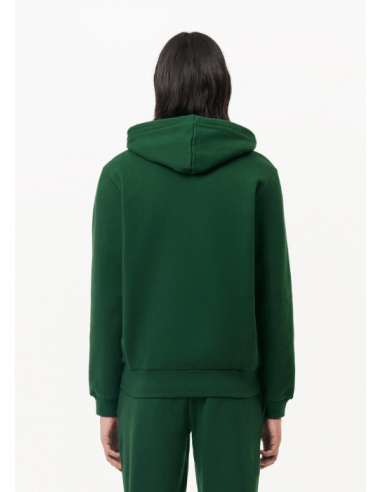 Sweat zippé à capuche Lacoste vert Les êtres humains sont 