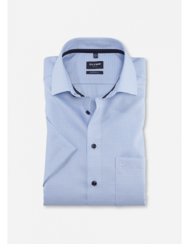 Chemise manches courtes OLYMP bleue offre 