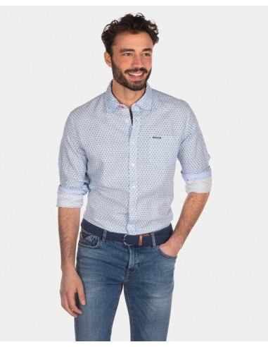 Chemise à motifs NZA bleue Véritable concentré