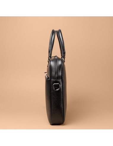 Men's Black Italian Leather Style Briefcase 2 - 3 jours ouvrés.