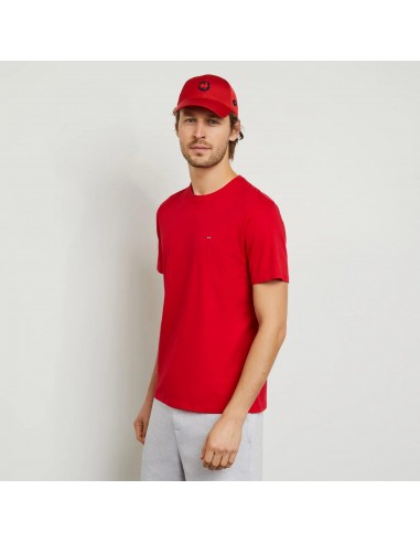 T-Shirt uni Eden Park rouge en coton français