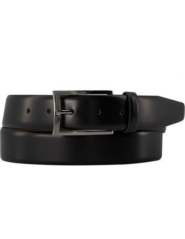 Ceinture boucle simple Lindenmann noire en cuir Livraison rapide