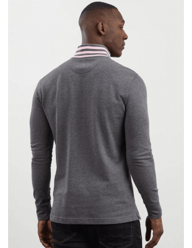 Polo manches longues Eden Park gris l'achat 