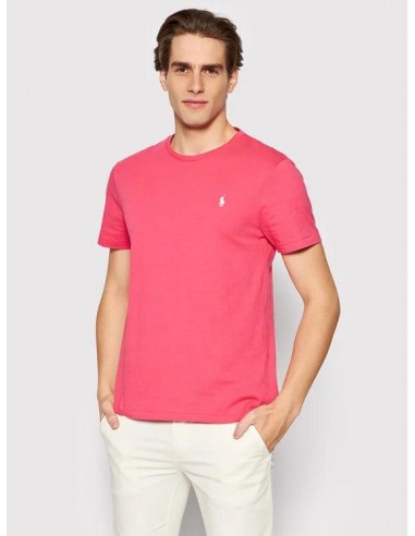 T-Shirt Ralph Lauren ajusté rose pas cher